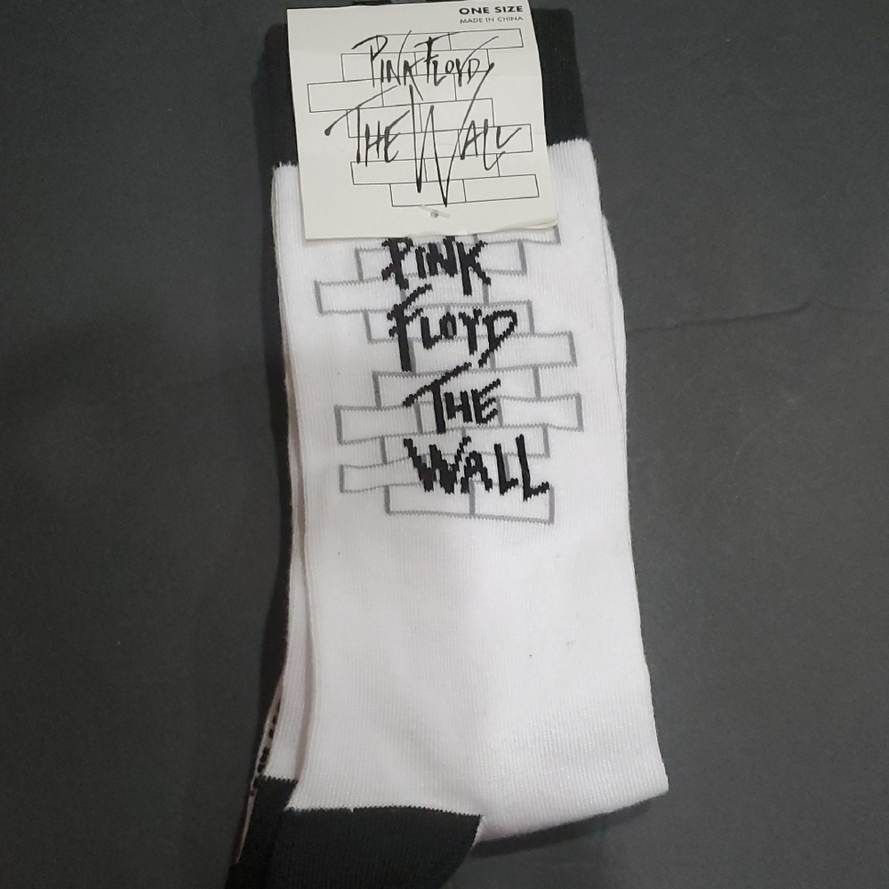 Pink Floyd white black‎ The Wall socks one size fits shoe size US 7-12 new